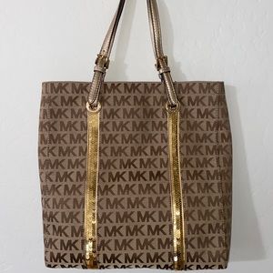 Michael kors sequin stripes tote